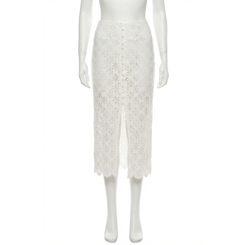 NEW FOR LOVE & LEMONS charmaine midi skirt in white
